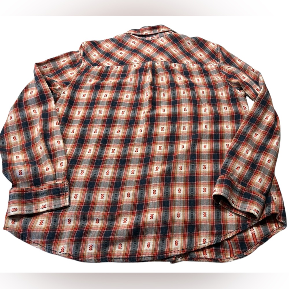 Faded Glory Red and Blue Plaid Button-Up Shirt - Picture 4 of 10